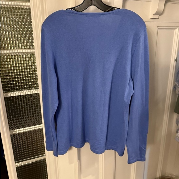 J. McLaughlin Marnie Women’s Sweater Blue V-Neck Long Sleeves Sz XL - Picture 5 of 13